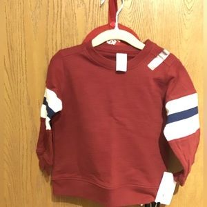 Carter boy 18 month sweatshirt long sleeve ribbed sleeves neck line and bottom